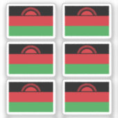 Flag Malawi Collection Pack mit 6 Aufkleber (Vorderseite)