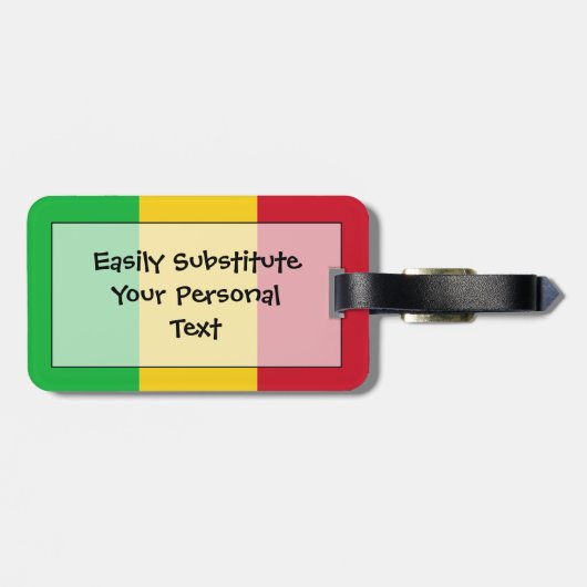 Flag Mali Easy ID Personal Gepäckanhänger (Rückseite horizontal)