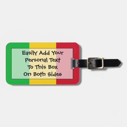 Flag Mali Easy ID Personal Gepäckanhänger (Vorderseite horizontal)