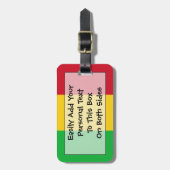 Flag Mali Easy ID Personal Gepäckanhänger (Vorderseite vertikal)