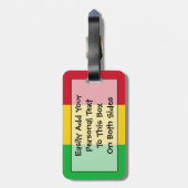 Flag Mali Easy ID Personal Gepäckanhänger (Rückseite vertikal)