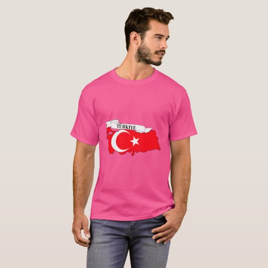 Flag map of Turkey T-Shirt (Vorne ganz)