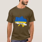 Flag map of Ukraine T-Shirt (Vorderseite)