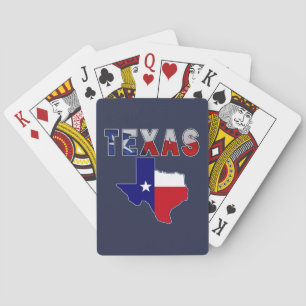 Flag Map With Texas Spielkarten