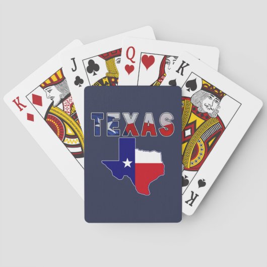 Flag Map With Texas Spielkarten (Rückseite)