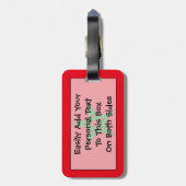 Flag Marokko Einfach Personalausweis Gepäckanhänger (Rückseite vertikal)