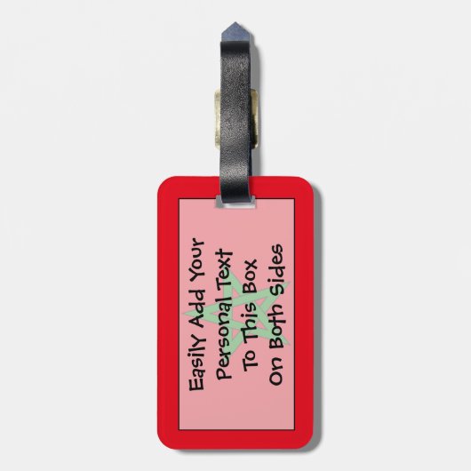 Flag Marokko Einfach Personalausweis Gepäckanhänger (Rückseite vertikal)