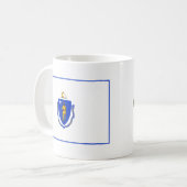 Flag Massachusetts + Karte Tasse (Vorderseite Links)
