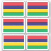 Flag Mauritius - eine Sammlung Aufkleber (Vorderseite)