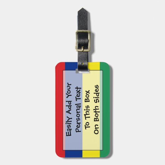 Flag Mauritius Personal Easy ID Gepäckanhänger (Vorderseite vertikal)