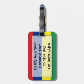 Flag Mauritius Personal Easy ID Gepäckanhänger (Rückseite vertikal)