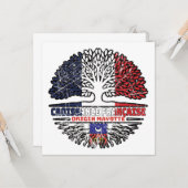 Flag Mayotte Maorais France Tree Roots Karte (Vorderseite/Rückseite Beispiel)