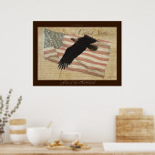 FLAG MEINES HEIMAT ~Bald Eagle US Flag Poster (Küche)