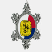 Flag Memphis, Tennessee Snowflake Pewter Christ Schneeflocken Zinn-Ornament (Links)