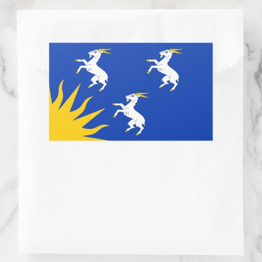 Flag Merionethshire-rechteckiger Aufkleber (Tasche)
