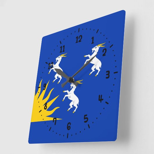 Flag Merionethshire Square Wall Clock Quadratische Wanduhr (Winkel)