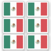 Flag Mexico Collection Pack mit 6 Aufkleber (Vorderseite)