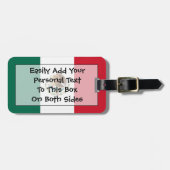 Flag Mexico Easy ID Personal Gepäckanhänger (Vorderseite horizontal)