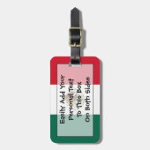 Flag Mexico Easy ID Personal Gepäckanhänger (Vorderseite vertikal)