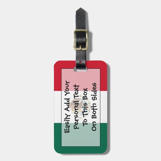 Flag Mexico Easy ID Personal Gepäckanhänger (Vorderseite vertikal)
