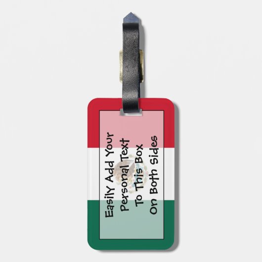 Flag Mexico Easy ID Personal Gepäckanhänger (Rückseite vertikal)