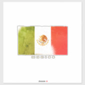 Flag Mexico Grunge Style Aufkleber (Blatt)