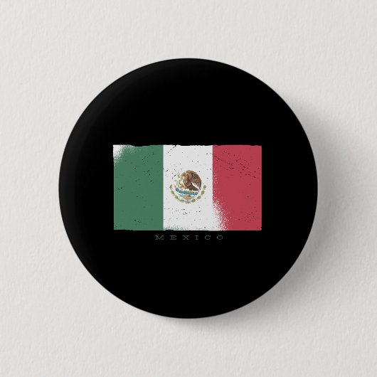 Flag Mexico Grunge Style Button (Vorderseite)