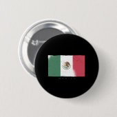 Flag Mexico Grunge Style Button (Vorne & Hinten)