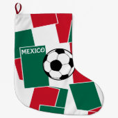 Flag Mexiko Fußball Großer Weihnachtsstrumpf (Vorderseite)
