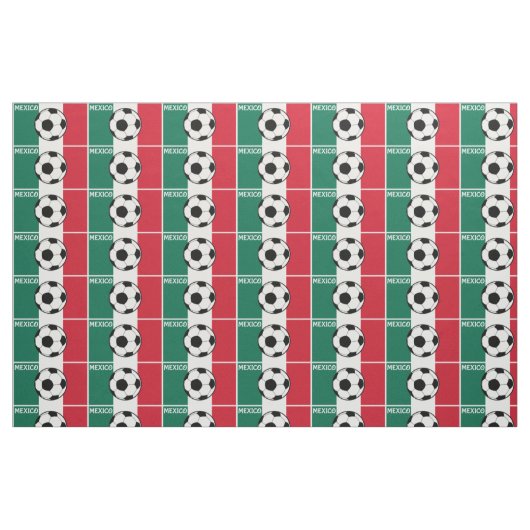 Flag Mexiko Fußball Stoff (Fat Quarter (45,7 x 55,9 cm))