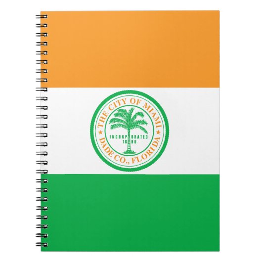 Flag Miami, Florida-Notebook Notizblock (Vorderseite)