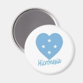 Flag Mikronesia Herz Magnet (Vorderseite/Rückseite)