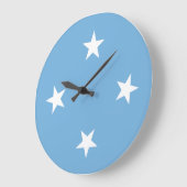 Flag Mikronesien Große Wanduhr (Winkel)