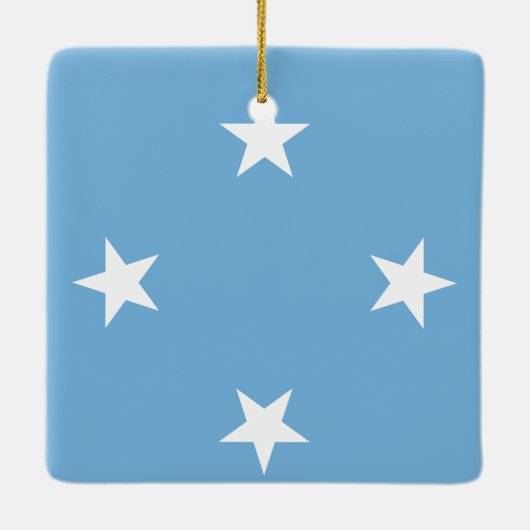 Flag Mikronesien Keramikornament (Rückseite)