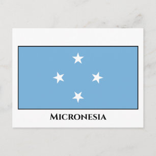 Flag Mikronesien Postkarte
