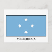 Flag Mikronesien Postkarte (Vorderseite)