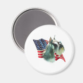 Flag Miniature Schnauzer Magnet (Vorderseite/Rückseite)