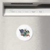 Flag Miniature Schnauzer Magnet (In Situ (Geschirrspüler))