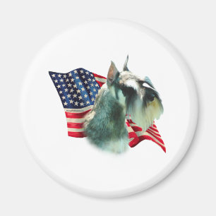 Flag Miniature Schnauzer Magnet