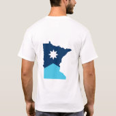 Flag Minnesota North Star Staat Kontur T-Shirt (Rückseite)