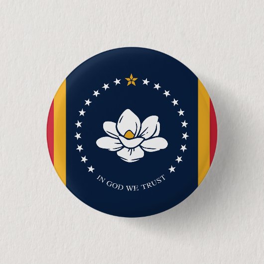 Flag Mississippi Button (Vorderseite)