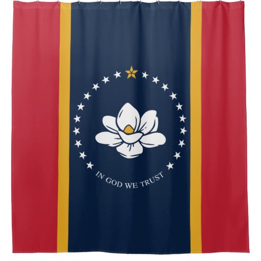 Flag Mississippi - Neue Magnolienflagge Duschvorhang (Vorderseite)