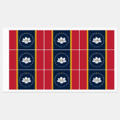 Flag Mississippi - Neue Magnolienflagge Etiketten (Blatt)