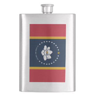 Flag Mississippi - Neue Magnolienflagge Flachmann