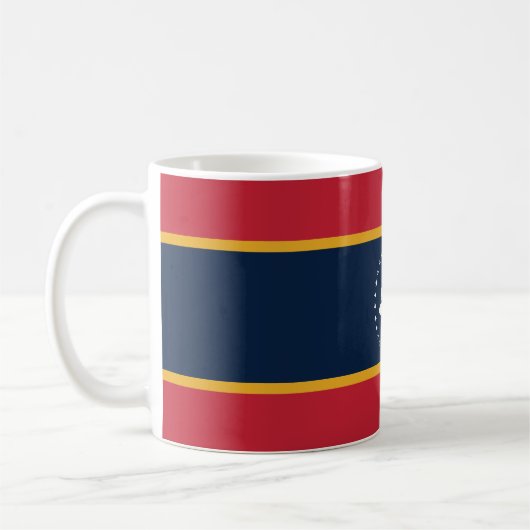 Flag Mississippi - Neue Magnolienflagge Kaffeetasse (Links)