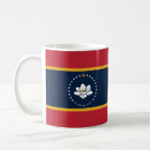 Flag Mississippi - Neue Magnolienflagge Kaffeetasse (Links)