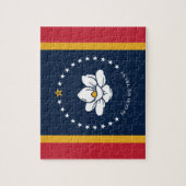 Flag Mississippi - Neue Magnolienflagge Puzzle (Vertikal)