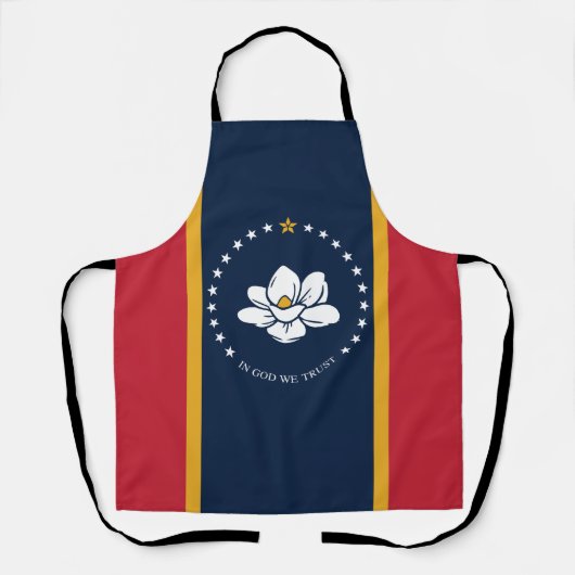 Flag Mississippi - Neue Magnolienflagge Schürze (Vorderseite)