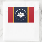 Flag Mississippi Rechteckiger Aufkleber (Tasche)