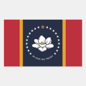 Flag Mississippi Rechteckiger Aufkleber (Vorderseite)